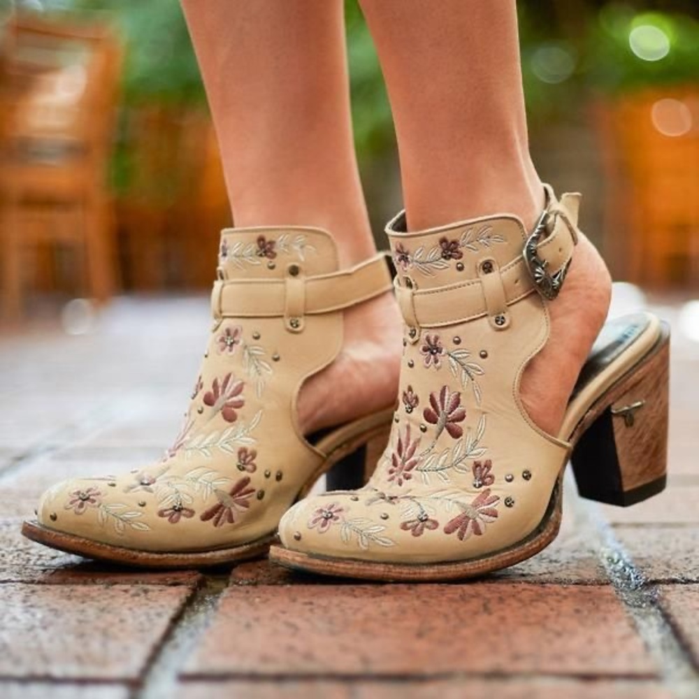 LANE western sandal mules cowgirl boot